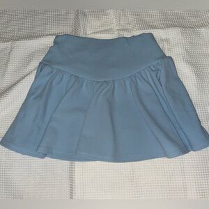 Blue Pleated Skirt